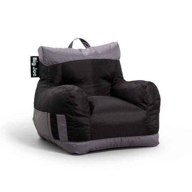 Big Joe Dorm 2.0 Two Tone Black Smart max, Bean Chair Furniture Room