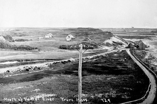 Aerial View Pamet River Truro Massachusetts MA Reprint Postcard