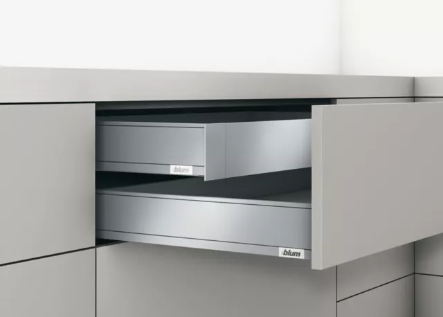 BLUM - MERIVOBOX Kit tiroir à l'anglaise avec coulisse pour meubles 600mm 