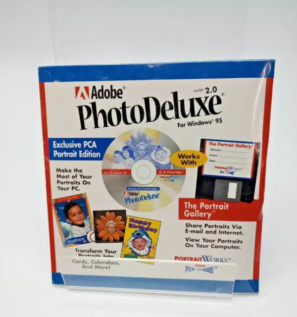 Adobe PhotoDeluxe - Version 2.0 (for WIndows 95) - NEW/FACTORY SEALED