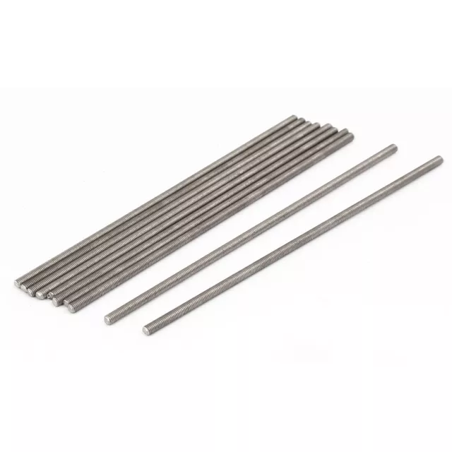 Varillas roscadas completamente 10 PC equipos M3x120mm 0,5mm acero inox 304