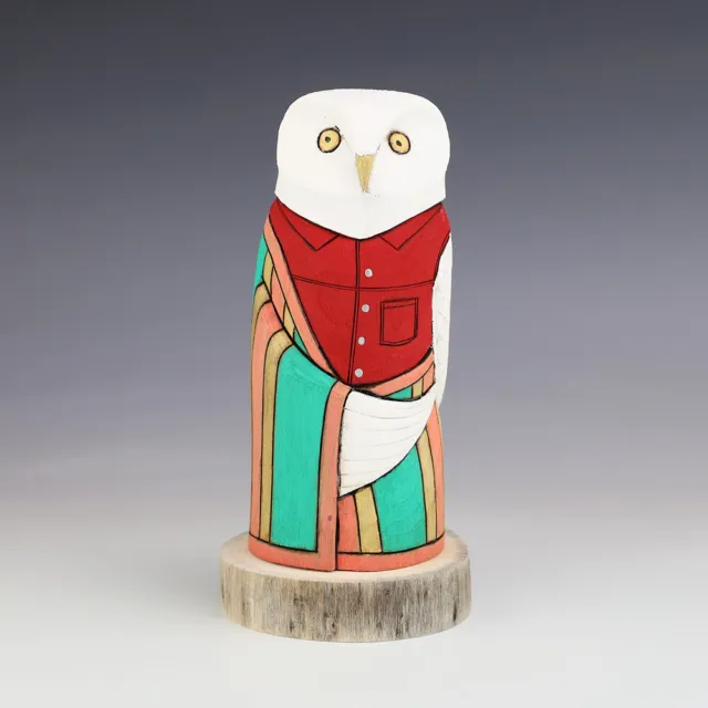 Native American Navajo Folk Art Owl By Orleen & Ray Lansing