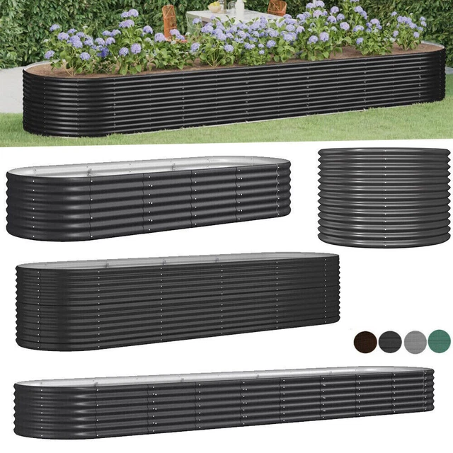Hochbeet Verzinkter Stahl Gemüsebeet Pflanzbeet Garten Blumentopf Metall DE