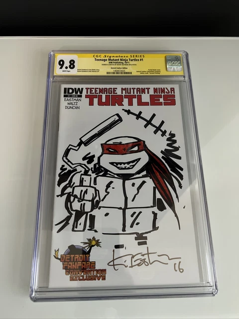 teenage mutant ninja turtles 1 Signed Sketch Kevin Eastman CGC SS 9.8
