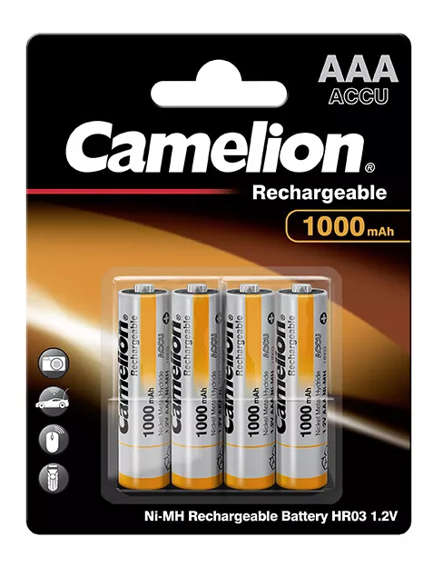 40 x Camelion 1000mAh NiMh Akku Accu AAA Micro HR03 1,2V DECT Telefon