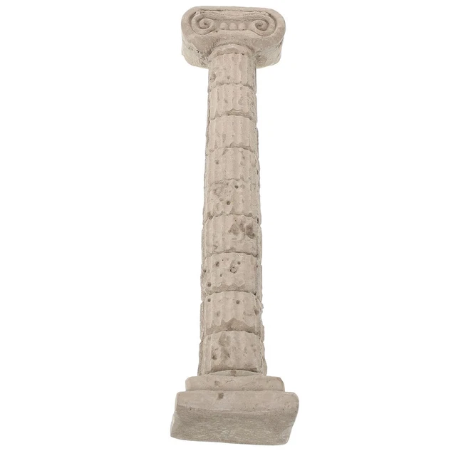Décoration Aquarium Colonne Romaine Antique - En Ciment - 18,4 X 5 X 4,5 Cm - Pour Eau Douce Et Salée - 7