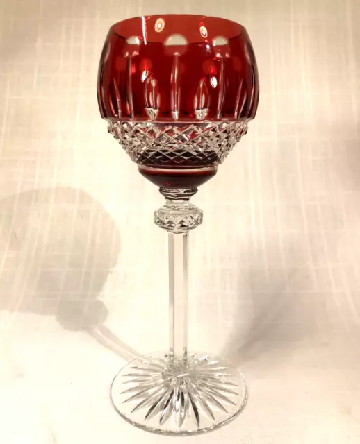 Set of nine Godinger King Louis Pattern Cut Crystal Hock Wine