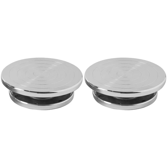 2x Soporte de decoración de pasteles de aluminio para exhibición de soporte de arcilla