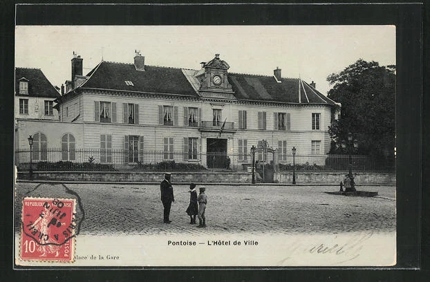 CPA Pontoise, L´Hôtel de Ville, Motiv vom Hôtel de Ville 1908
