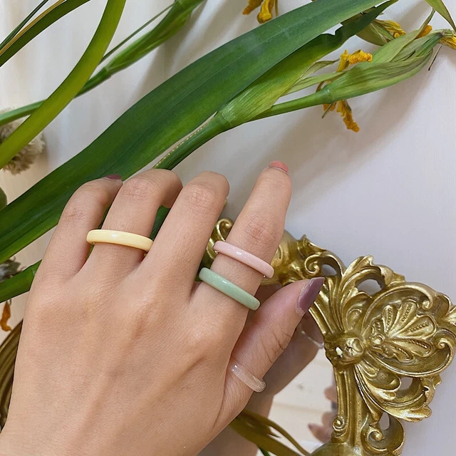 4 Acrylharz Armreifen Set - Stapelbare Manschetten In Verschiedenen Designs