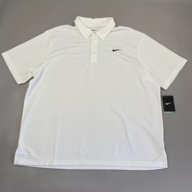 NWT Nike Dri-Fit Performance Golf Polo Shirt White Texture Men's XXL