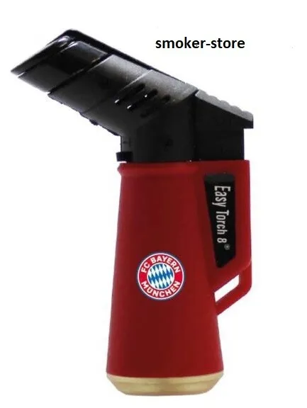 FC Bayern München Feuerzeug Freestyle Turbo Jet Flame Easy Torch Rubber NEU 2