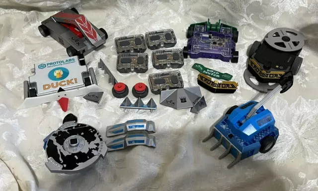 Lot 6 Hexbug Battlebots W 5 Remotes Bots Battle Bot Robotics Toy Control