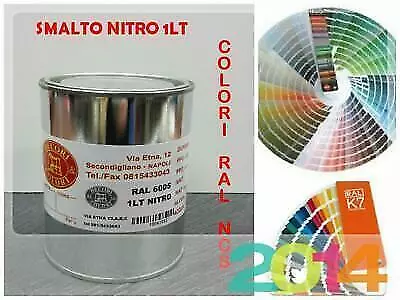 Vernice Nitro Lucida 1Lt Nei Colori Ral  Ncs Colori Vespa Fiat Piaggio E Veicoli