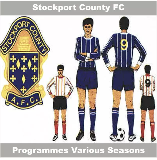 Programme Stockport County Football Edgeley Park Programmes - Various Home Games