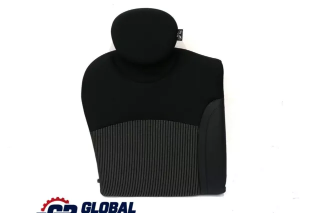 Mini R56 Trasero Derecho Respaldo del asiento De tela / cuero negro De carbono