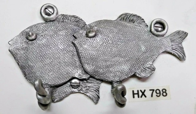 Towel Hat Robe Coat Bath WALL HOOK Double Fish North River Mint Cabin Lodge