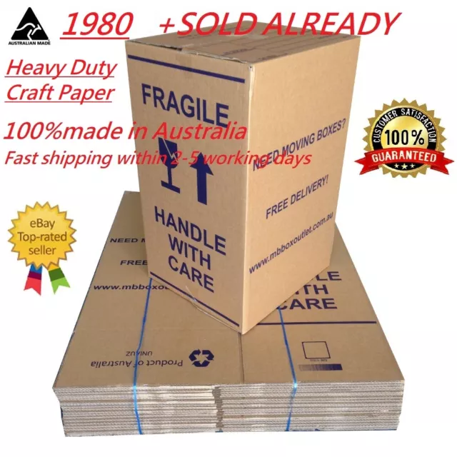 20 Large 100L MOVING BOX PACKING MATERIALS CARDBOARD REMOVALIST PACK DEAL