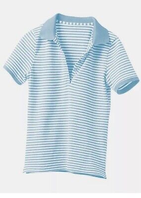 Heine Blue Polo Shirt - Size 16 Blue Striped Build-A-Bundle