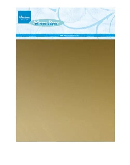 Marianne Design A5 Metallic Mirror Mirri Card 190gsm x 5 sheets GOLD