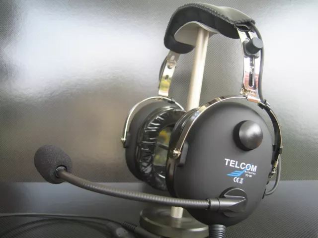 TELCOM TC-50 Piloten Headset Kopfhörer für die allgemeine Luftfahrt