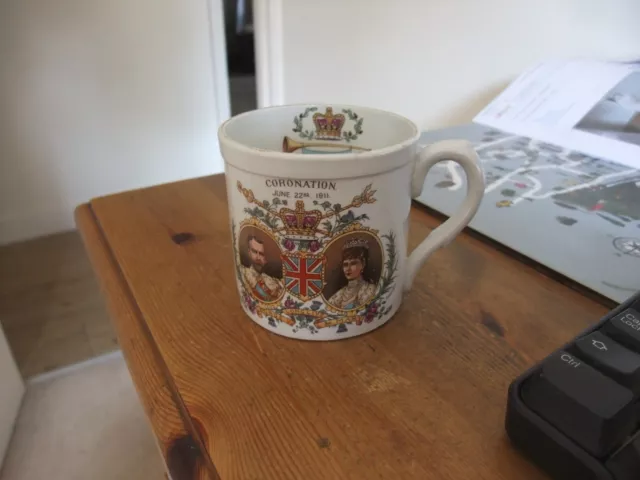 Shelley  Late Foley George V & Queen Mary Coronation Mug 1911