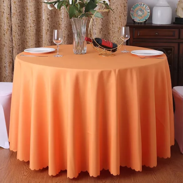 Round Tablecloth Solid Color Table Cloth For Wedding Banquet Party Table Cover