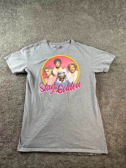 The Golden Girls Shirt Womens Large Gray Pink Stay Golden Oversized Ladies