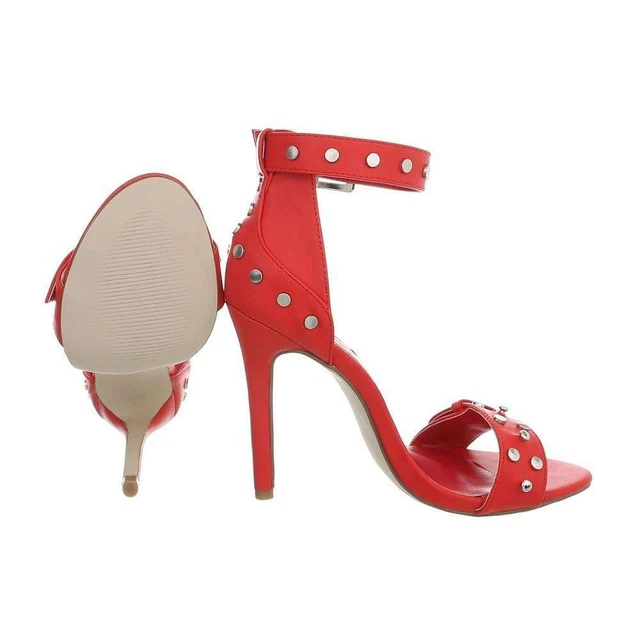 Sandales rouges à bride, talon très haut 11 cms, neuves, sexy, simili cuir shoes