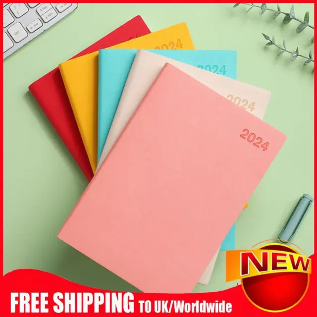 2024 A5 Planner Notebook 365 Days Notepad Portable English Schedule Stationery