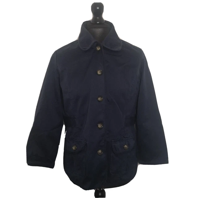 ORVIS CANVAS CHORE Jacket Navy Quilted Insulated Barn Coat Field
