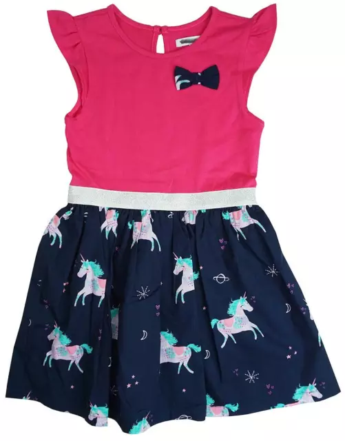 Filles Licorne Cheval Paillette Ceinture Été Coton Soleil Robe 12 Mois Pour 5 An