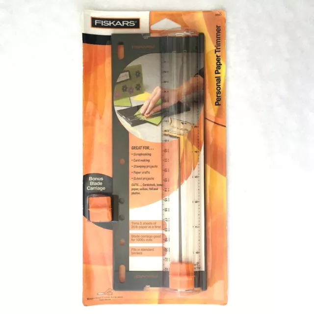 Fiskars Personal Paper Trimmer #9590 Bonus Blade Carriage Crafting Scrapbook NEW