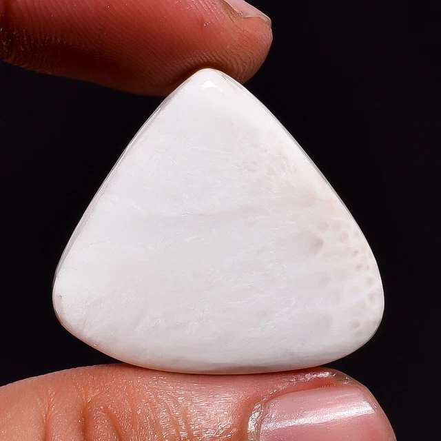 Natural Scolecite Trillion Cabochon Loose Gemstone 29.25 Ct 29X27X6 mm AAS-4459