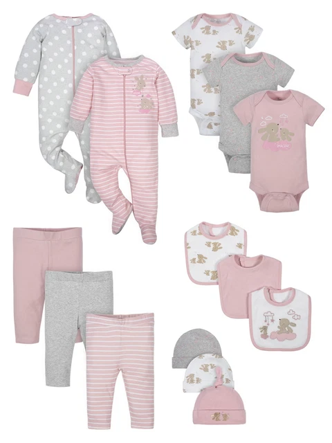 Baby Girl Baby Shower Gift Set, 14-Piece, Newborn - 3/6 Months.