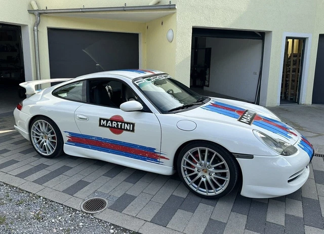 KIT DECO MARTINI SCRATCHED - PORSCHE CARRERA CAYMAN BOXSTER Sticker Le Mans Stripe Universel Ada C2x38045002