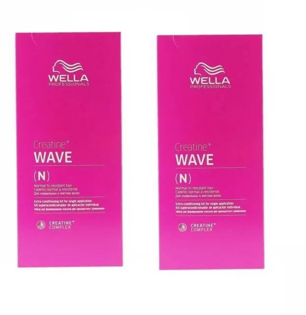 Wella Perm Creatine+ Wave (N) Normal To Resistant Hair Pack of 2