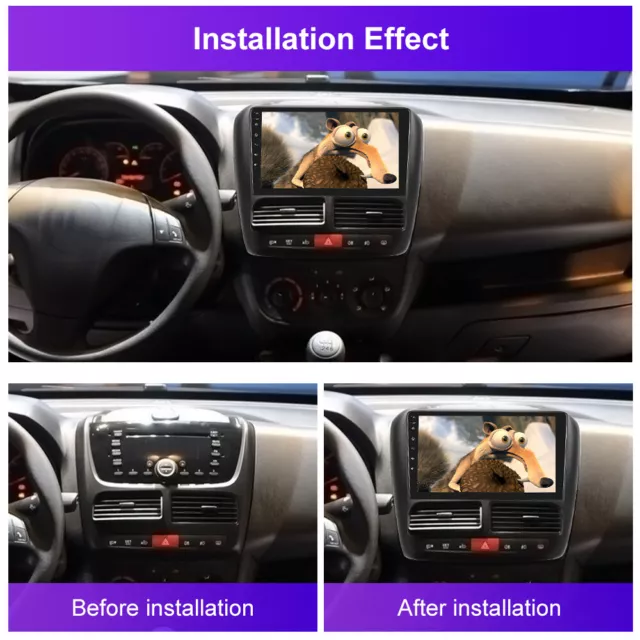Für Fiat Doblo MK2/Opel Combo D Apple Carplay Android 12 Autoradio GPS Navi 32GB 3