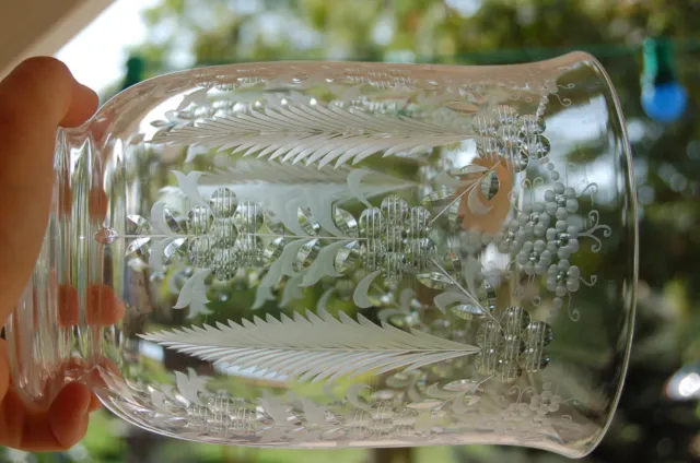 Magnifique vase en cristal Saint Lambert Belgique , 18.3 cm 2