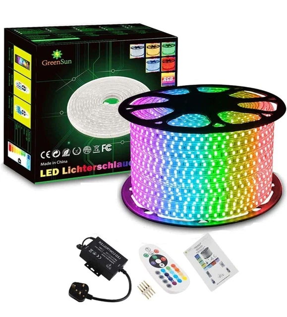 GreenSun LED Lighting 20m 65.6ft LED Strip Lights, Waterproof, RGB Color...