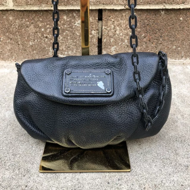 VTG MARC BY MARC JACOBS Classic Q Natasha Mini Crossbody Purse Bag Black Leather