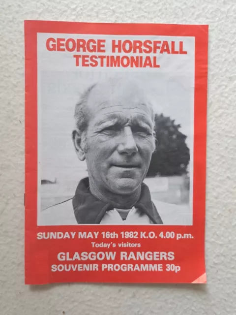 Southampton V Glasgow Rangers 1982 George Horsfall Testimonial
