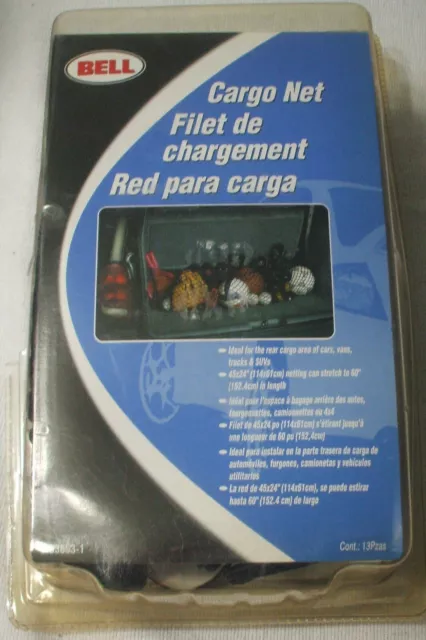 Cargo Net 45"x24" Stretch to 60 Bell 3365-1 "New in Opened Clampack"