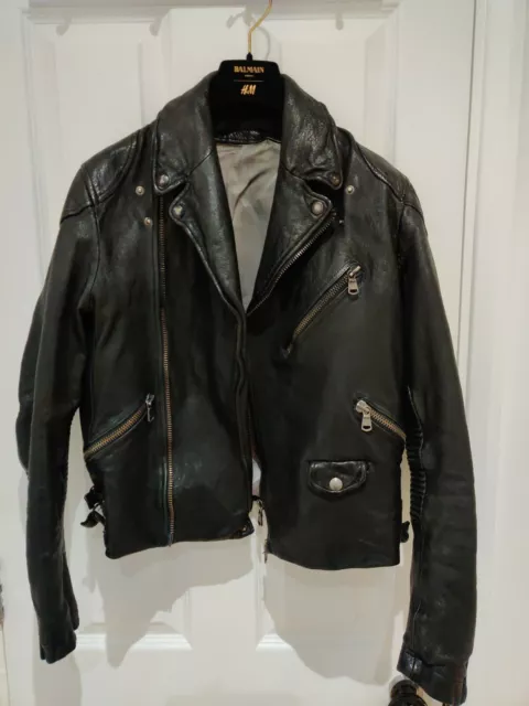Used leather sales biker jacket