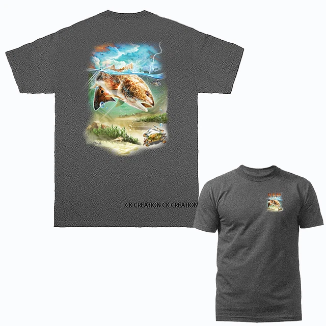 RED DEVIL Fishing Outdoor Sports Graphic T-shirt Tee