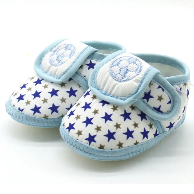 Newborn Infant Baby Star Girls Boys Soft Sole Prewalker Warm Casual Flats Shoes