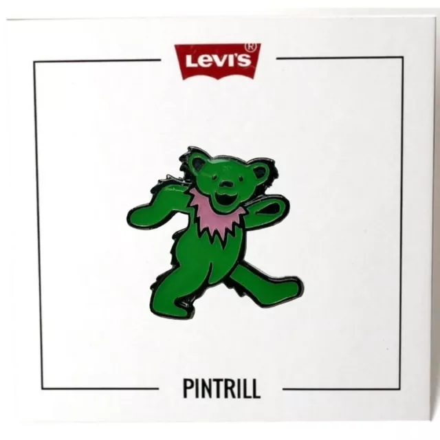 ⚡️RARE⚡️ PINTRILL x LEVI'S GRATEFUL DEAD PIN *BRAND NEW* LIMITED EDITION 🐻