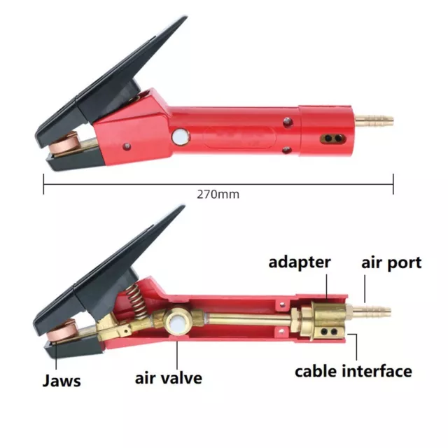 Electrodos de carbono con abrazadera de soporte de soldadura para soldadura y corte eficientes
