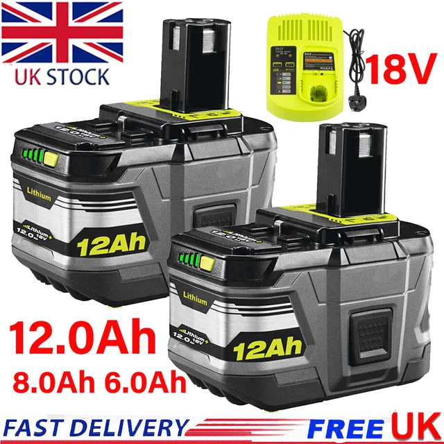 2x 18V 9AH For Ryobi 18V One P108 Battery/Charger Lithium RB18L50 RB18L40 P104