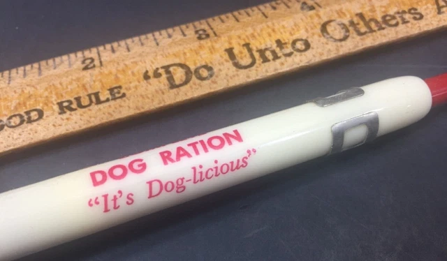 Kasco Dog Ration Advertising Bullet Pencil Case * NO lead * Pet Food Ad Vintage